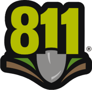 Dial 811 before you dig logo