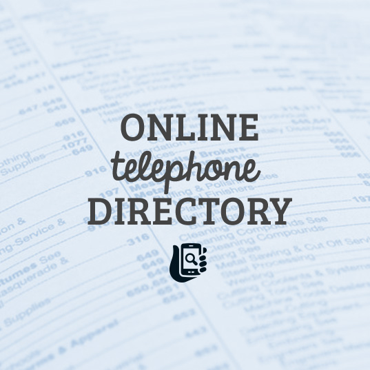 Click here to view the online telephone directory.