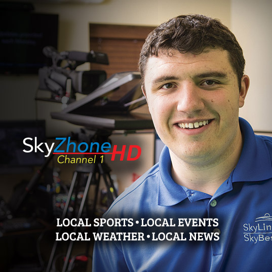 SkyZhone HD Channel 1. Local Sports. Local Events. Local Weather. Local News. Click here to find out more.