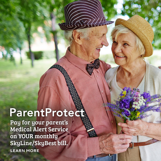 Parent Protect - Pay for your parent's Medical Alert Service on YOUR monthly SkyLine/SkyBest bill. Click here to learn more.